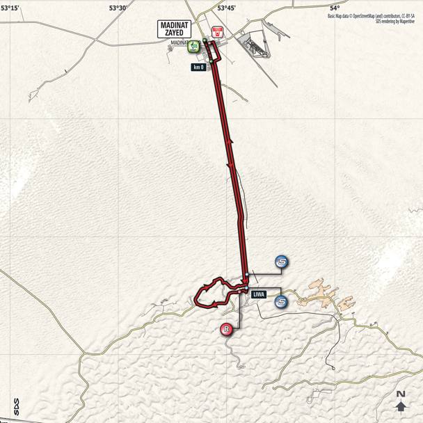 Gioved 20 ottobre, prima tappa, Madinat Zayed-Madinat Zayed, 147 km